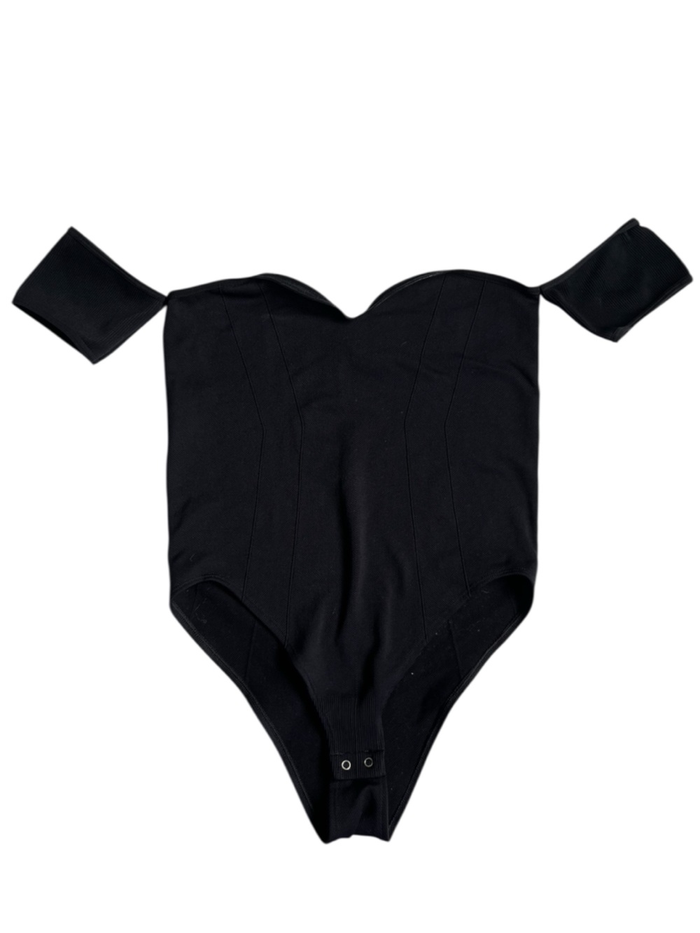 Anthropologie Black Textured Bodysuit